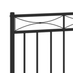 vidaXL Tête de lit métal noir 140 cm