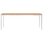 vidaXL Table à dîner de jardin 200x100x75cm Bois de teck et inox