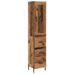 vidaXL Haut Armoire Bois Ancien 34 5 x 34 x 180 cm Bois d'ingénierie