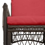vidaXL Chaise de jardin avec coussin Marron 73 x 61 x 77 cm polyrotin