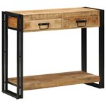 vidaXL Table console Marron 90 x 33 x 75 cm bois de manguier massif
