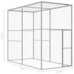 vidaXL Cage pour chat 3x1,5x2,5 m Acier galvanisé