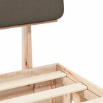 vidaXL Cadre de lit avec tête de lit rembourrée Taupe 75 x 190 cm