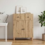 vidaXL Buffet Chêne artisanal 66 x 34 5 x 90 cm Bois d'ingénierie