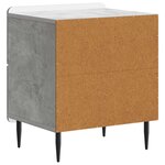vidaXL Cabinet de chevet 2 Pièces Gris béton 43 x 34 5 x 49 5 cm