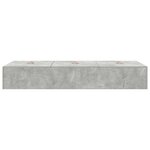 vidaXL Cadre de lit de rangement Gris béton 90x190 cm