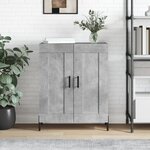 vidaXL Buffet gris béton 69 5x34x90 cm bois d'ingénierie