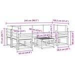 vidaXL Ensemble de canapés d'extérieur 7 pc Gris Naturel et Clair
