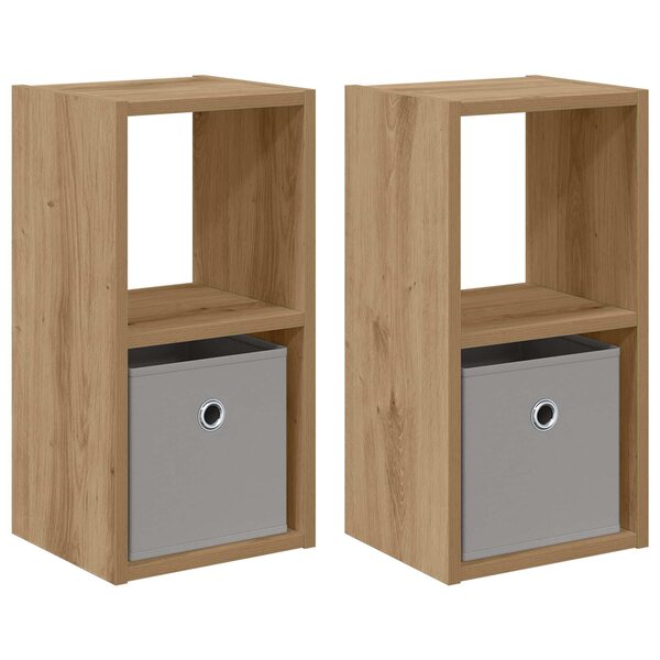 vidaXL Table de chevet 2 pc Chêne artisanal 25 5 x 22 x 49 5 cm