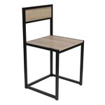 Table et 2 chaises et bois et métal otis