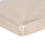 vidaXL Bouchons de poteau de clôture pyramidaux 6 Pièces Inox 101x101 mm