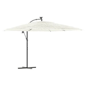 vidaXL Parasol de jardin avec mât en acier blanc 290x290x238 cm