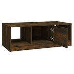 vidaXL Table basse chêne fumé 102x50x36 cm bois d'ingénierie