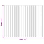 vidaXL Tapis rectangulaire noir 80x100 cm bambou