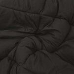 vidaXL Duvet d'été simple Noir et Taupe 220 x 200 cm Microfibre