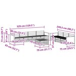 vidaXL Ensemble de canapés d'extérieur 8 Pièces Naturel