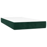 vidaXL Sommier à lattes de lit avec matelas LED vert foncé 120x190 cm