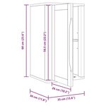 vidaXL Armoire murale de salle de bain FLORO Blanc 35 x 30 x 60 cm