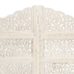 vidaXL Cloison de séparation 4 panneaux Blanc 160x165 cm Bois manguier