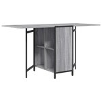 vidaXL Table à dîner 144 x 60 x 75 cm Bois d'ingénierie Sonoma gris