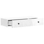 vidaXL Table d'appoint murale Blanc brillant 87 5 x 34 5 x 17 cm