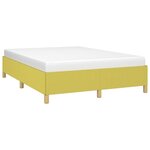 vidaXL Cadre de lit sans matelas vert 140x190 cm tissu