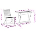 vidaXL Ensemble de salle à manger pour jardin Pliant 5 Pièces Marron
