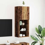 vidaXL Meuble TV Bois Ancien 40.5 x 30 x 102 cm Bois d'ingénierie