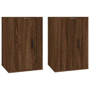 vidaXL Meubles TV muraux 2 Pièces Chêne marron 40x34 5x60 cm