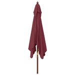 vidaXL Parasol de jardin avec mât en bois rouge bordeaux 300x300x273cm