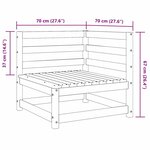 vidaXL Canapés d'angle de jardin 2 Pièces bois de pin massif