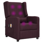 vidaXL Fauteuil électrique de massage Violet Tissu