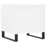 vidaXL Tables basses 2 Pièces blanc brillant 50x46x50cm bois d'ingénierie