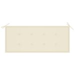 vidaXL Banc de jardin empilable et coussin 128 5cm Bois de teck massif
