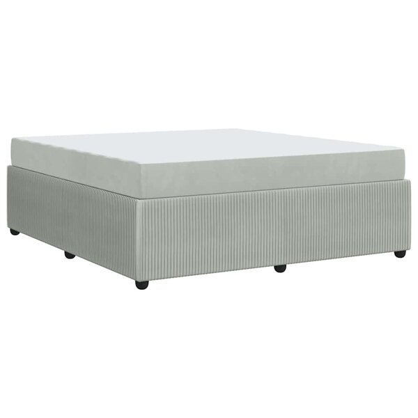 vidaXL Cadre de lit avec matelas Gris clair 180 x 200 cm tissu