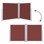 vidaXL Auvent latéral rétractable Marron 120 x 600 cm