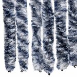 vidaXL Moustiquaire Bleu blanc et argenté 56x185 cm Chenille