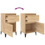 vidaXL Tables de chevet 2 Pièces chêne sonoma 40x35x70 cm