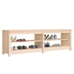 vidaXL Banc à chaussures 160x36 5x50 cm Bois de pin massif