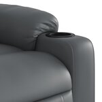 vidaXL Fauteuil de massage inclinable Gris Similicuir