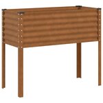 vidaXL Jardinière de jardin 100 x 45 x 90 cm Acier patiné