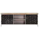 vidaXL Meuble TV 120x30x40 cm Bois de manguier brut