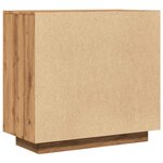 vidaXL Buffet chêne artisanal 80x40x75 cm bois d'ingénierie