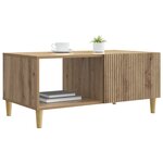 vidaXL Table basse Chêne artisanal 90 x 50 x 40 cm Bois d'ingénierie