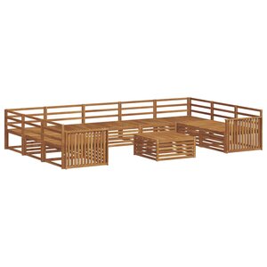 vidaXL Ensemble de canapés d'extérieur 10 pc Naturel