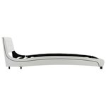 vidaXL Lit avec matelas à mémoire de forme Blanc Similicuir 90x200 cm