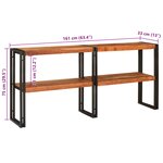 vidaXL Table Console 160x33x75 cm en Acacia Brut Massif