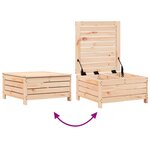 vidaXL Repose-pied de jardin avec coussin bois de pin massif