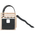 vidaXL Lit superposé sans matelas avec toboggan blanc noir 80x200 cm