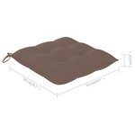 vidaXL Chaises à manger de jardin avec coussins lot de 2 Acacia massif